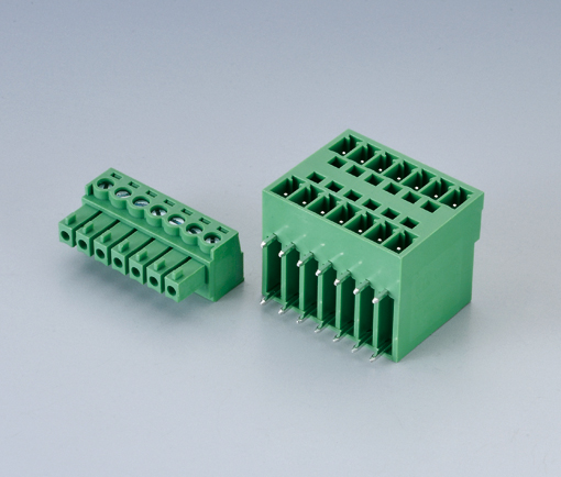 3.81mm Pitch Terminal Block 15EMGRH-3.81 F/M DIP 90°